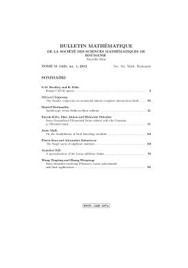 Bulletin Matematique, 2012, Nr 1 - Click Image to Close
