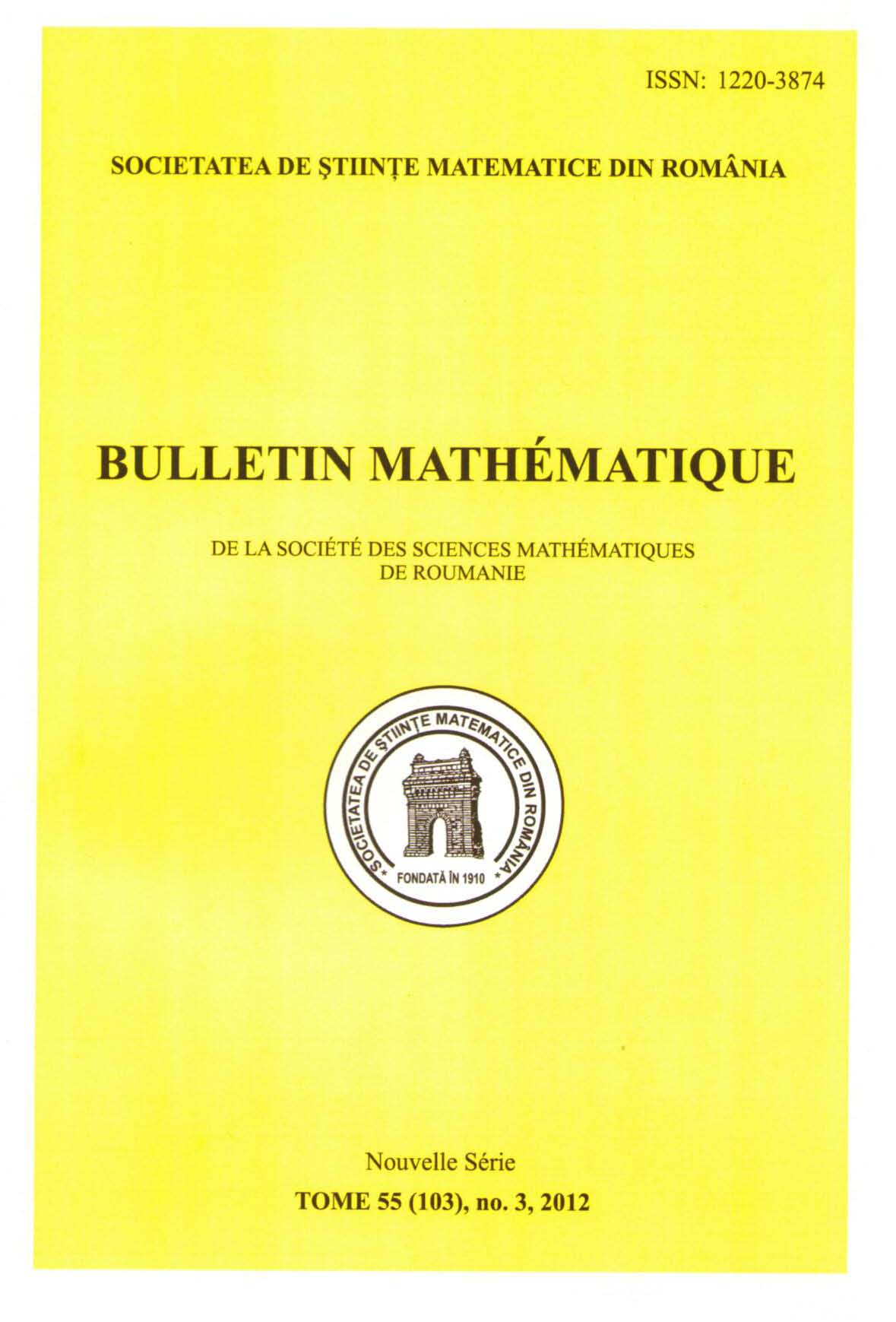 Bulletin Matematique, 2012, Nr 3 - Click Image to Close