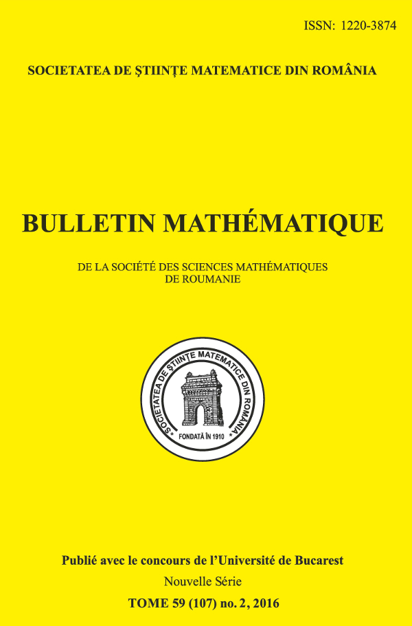 Bulletin Matematique, 2016, Nr 2 - Click Image to Close