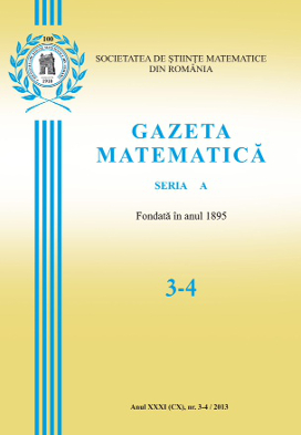 Gazeta Matematica Seria A, 2013, Nr 3-4
