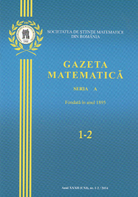 Gazeta Matematica Seria A, 2014, Nr 1-2 - Click Image to Close