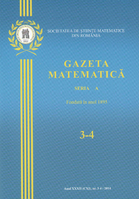Gazeta Matematica Seria A, 2014, Nr 3-4 - Click Image to Close