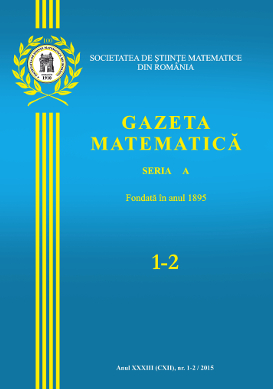 Gazeta Matematica Seria A, 2015, Nr 1-2 - Click Image to Close
