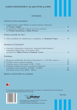 Gazeta Matematica Seria B, 2012, Nr 2