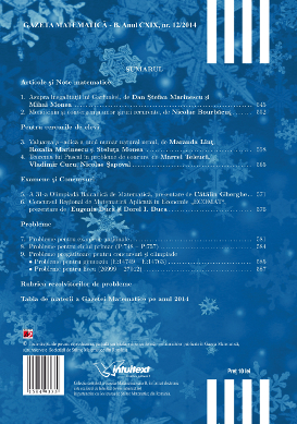 Gazeta Matematica Seria B, 2014, Nr 12
