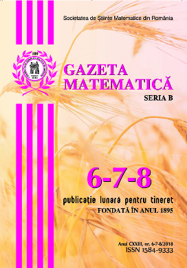 Gazeta Matematica Seria B, 2018, Nr 6-7-8 - Click Image to Close