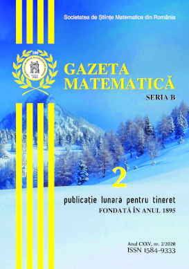 Gazeta Matematica Seria B, 2020, Nr 2