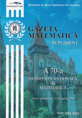 Gazeta Matematica Supliment ONM, 2019