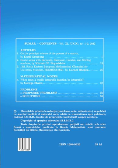 Gazeta Matematica Seria A, 2022, Nr 1-2 - Click Image to Close