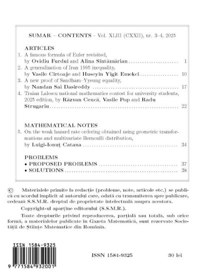 Gazeta Matematica Seria A, 2025, Nr 3-4 - Click Image to Close