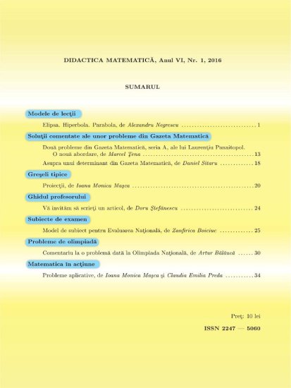 Didactica Matematica, 2016, Nr 1 - Click Image to Close