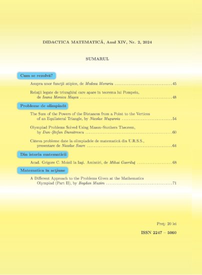 Didactica Matematica, 2024, Nr 2 - Click Image to Close