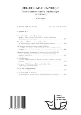 Bulletin Matematique, 2012, Nr 2
