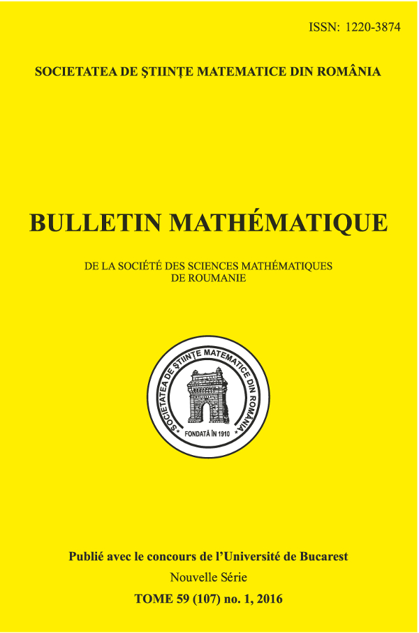 Bulletin Matematique, 2016, Nr 1