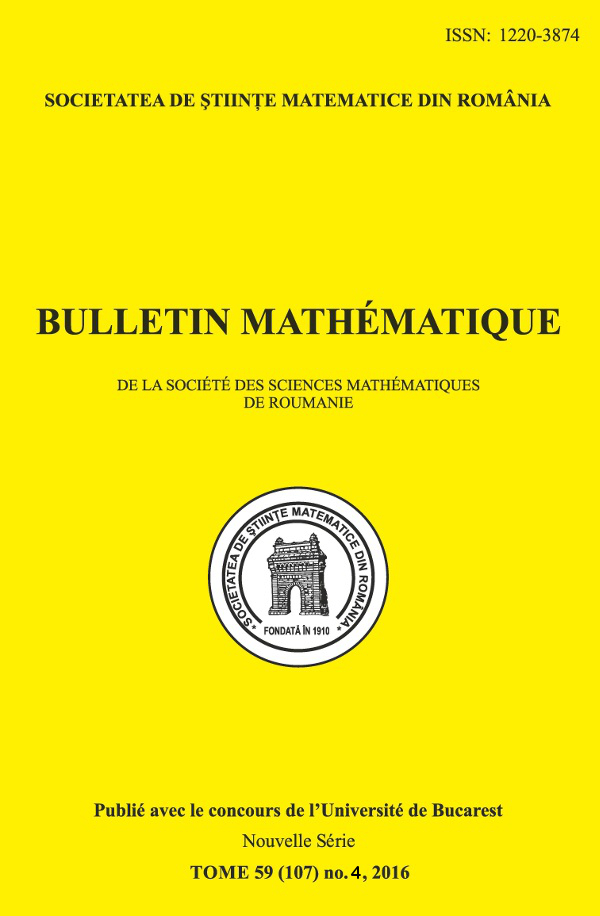 Bulletin Matematique, 2016, Nr 4