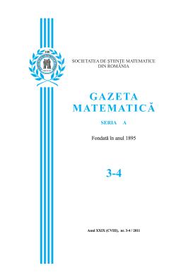 Gazeta Matematica Seria A, 2011, Nr 3-4