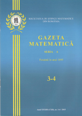 Gazeta Matematica Seria A, 2015, Nr 3-4 - Click Image to Close