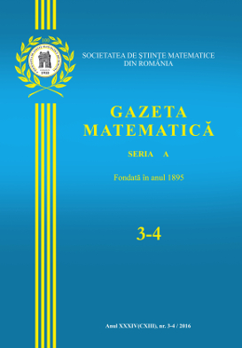 Gazeta Matematica Seria A, 2016, Nr 3-4