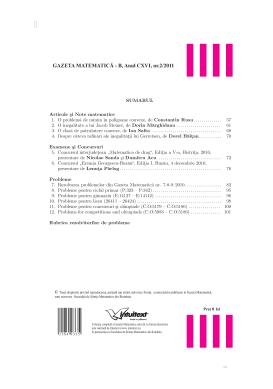 Gazeta Matematica Seria B, 2011, Nr 2