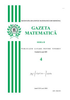 Gazeta Matematica Seria B, 2011, Nr 4