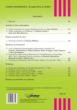 Gazeta Matematica Seria B, 2011, Nr 10