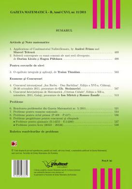 Gazeta Matematica Seria B, 2011, Nr 11