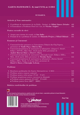 Gazeta Matematica Seria B, 2012, Nr 11