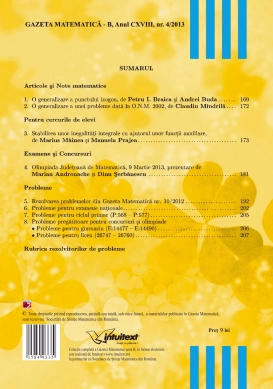 Gazeta Matematica Seria B, 2013, Nr 4