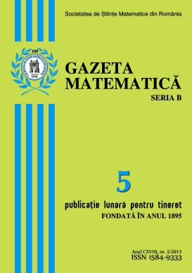 Gazeta Matematica Seria B, 2013, Nr 5