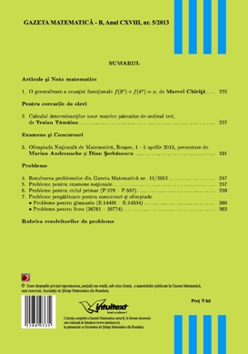 Gazeta Matematica Seria B, 2013, Nr 5