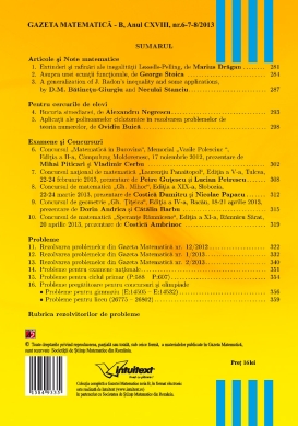 Gazeta Matematica Seria B, 2013, Nr 6-7-8