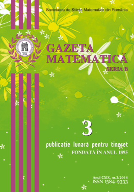 Gazeta Matematica Seria B, 2014, Nr 3 - Click Image to Close