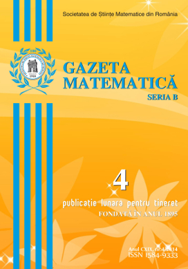 Gazeta Matematica Seria B, 2014, Nr 4 - Click Image to Close