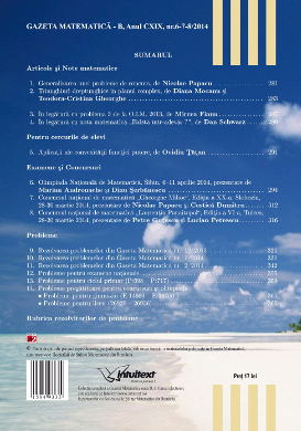 Gazeta Matematica Seria B, 2014, Nr 6-7-8