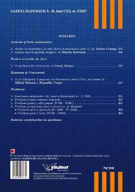 Gazeta Matematica Seria B, 2015, Nr 5