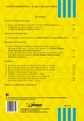 Gazeta Matematica Seria B, 2015, Nr 6-7-8