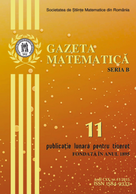 Gazeta Matematica Seria B, 2015, Nr 11