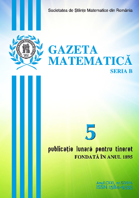 Gazeta Matematica Seria B, 2016, Nr 5 - Click Image to Close
