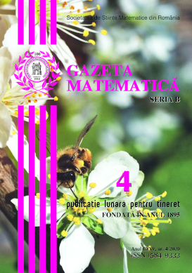 Gazeta Matematica Seria B, 2020, Nr 4 - Click Image to Close