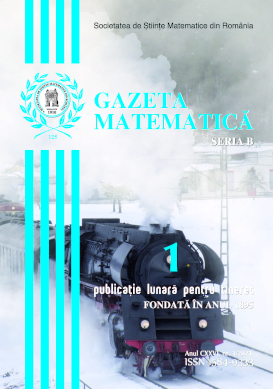 Gazeta Matematica Seria B, 2021, Nr 1 - Click Image to Close