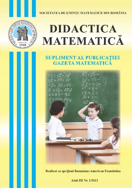 Didactica Matematica, 2013, Nr 1