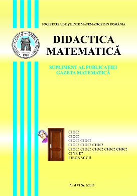 Didactica Matematica, 2016, Nr 2 - Click Image to Close