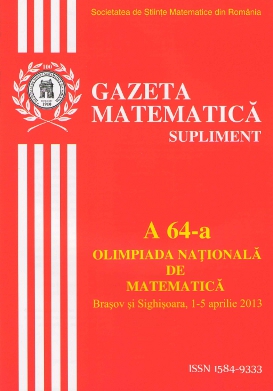 Gazeta Matematica Supliment ONM, 2013