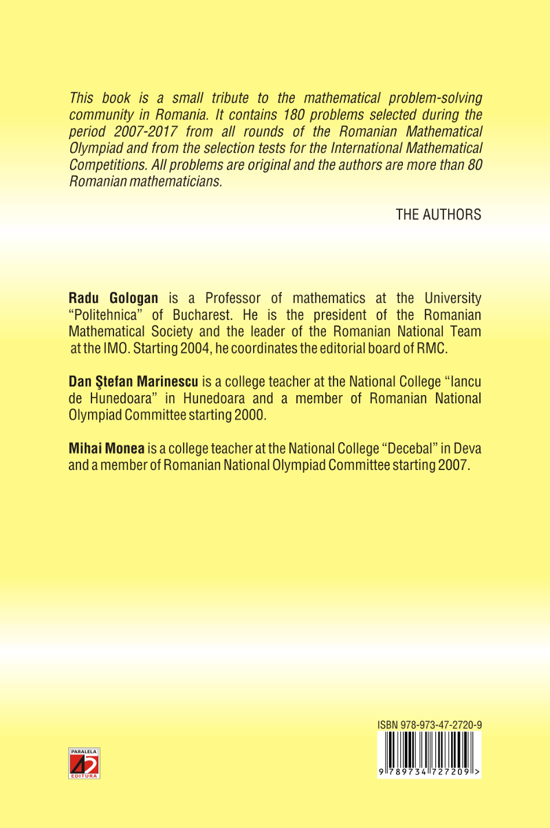 10 Years of Romanian Mathematical Competitions - Click Image to Close